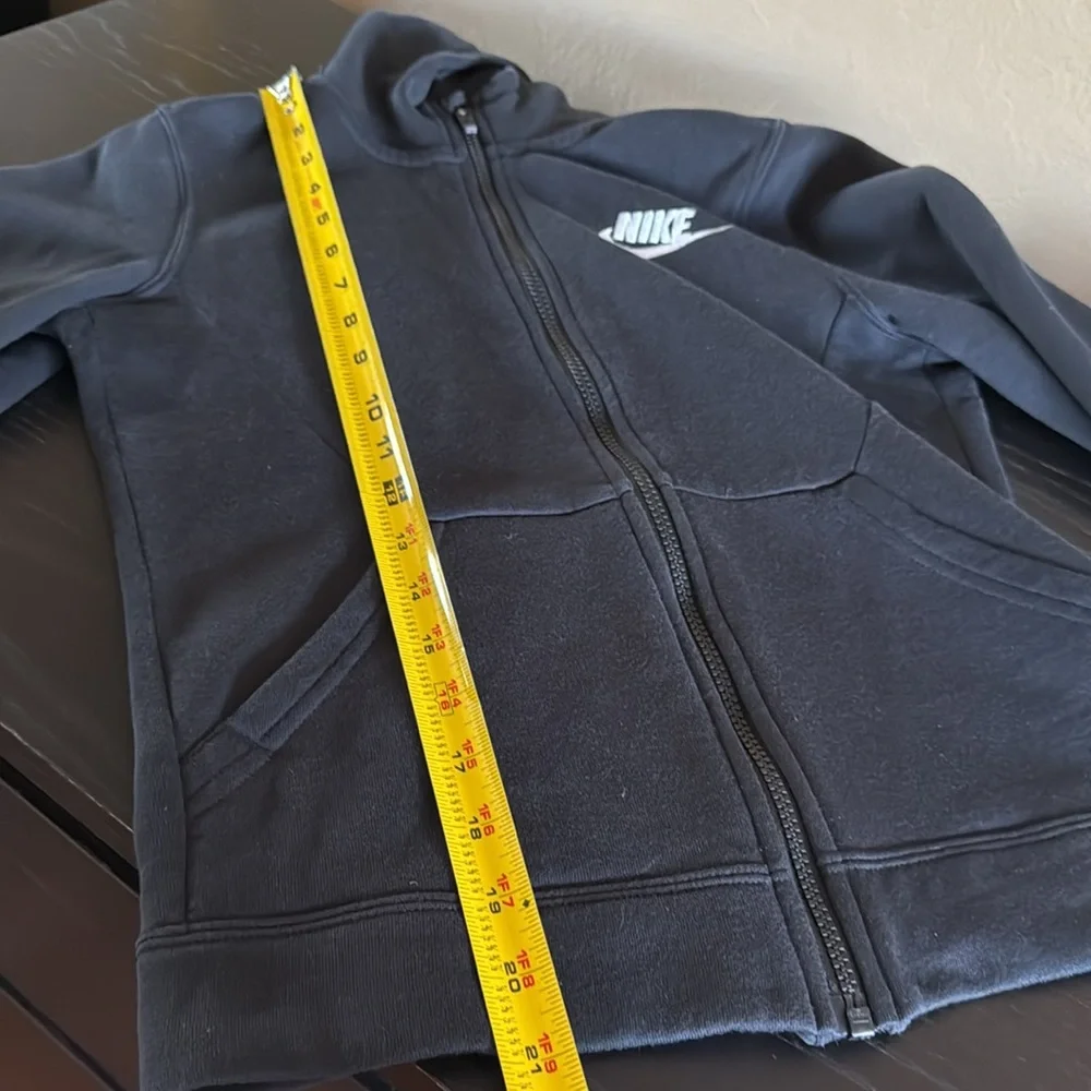 Nike Full Zip with Hoodie black fitted Sweatshirt size Medium